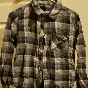 Wet seal medium long sleeve plaid button up